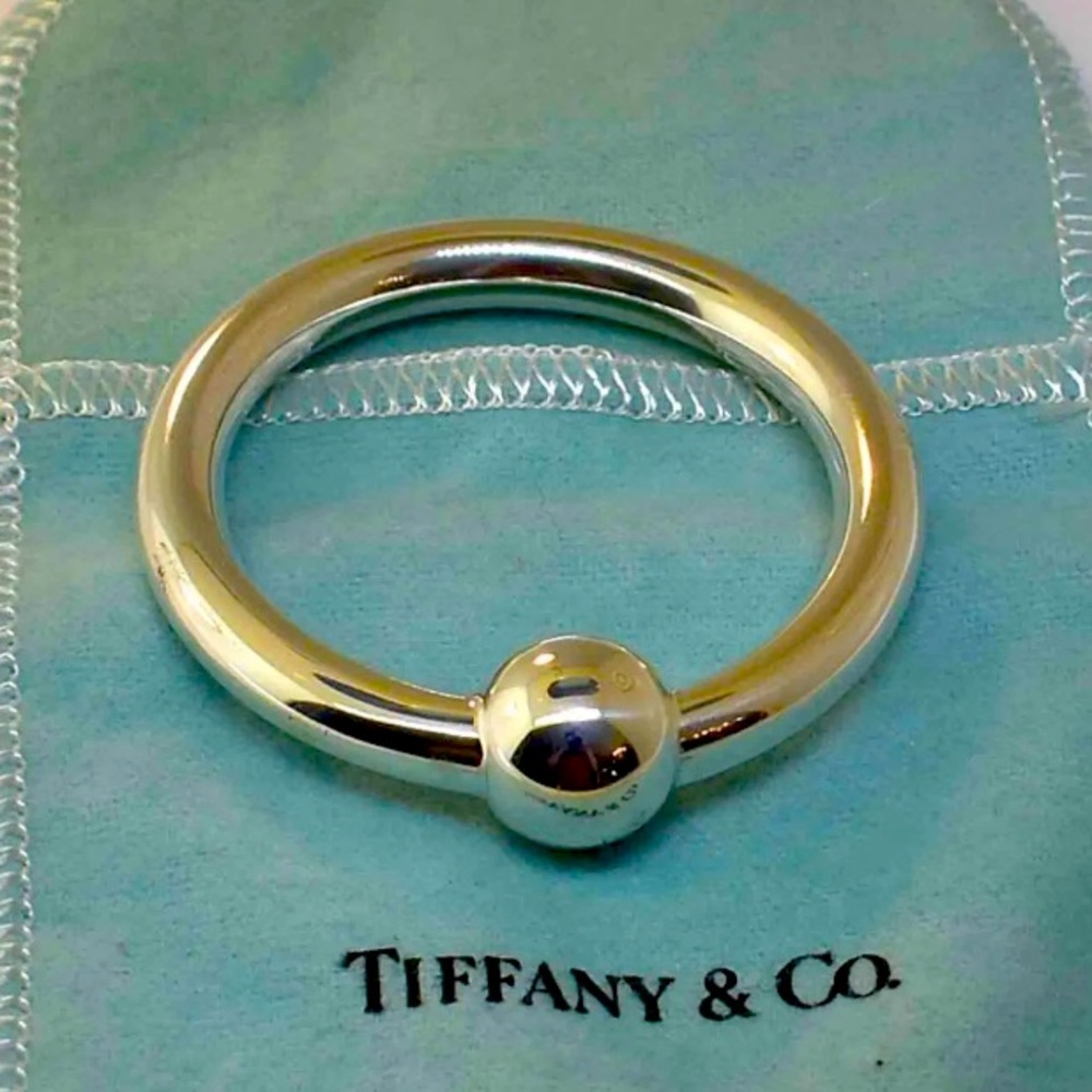 Authentic Rare Antique Tiffany & Co. 925 Sterling Silver Teething Ring & Rattle